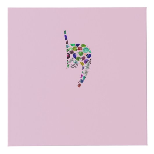 文字'YOD' フォトキューブ (正面)