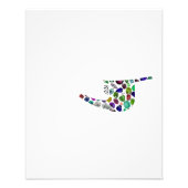 文字'YOD' フォトプリント            (正面)