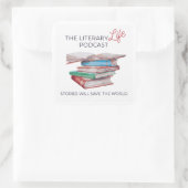 『文学の人生のステッカー』 スクエアシール (バッグ)