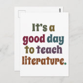 文学の先生の贈り物教えが楽しい日だ ポストカード (正面/裏面)