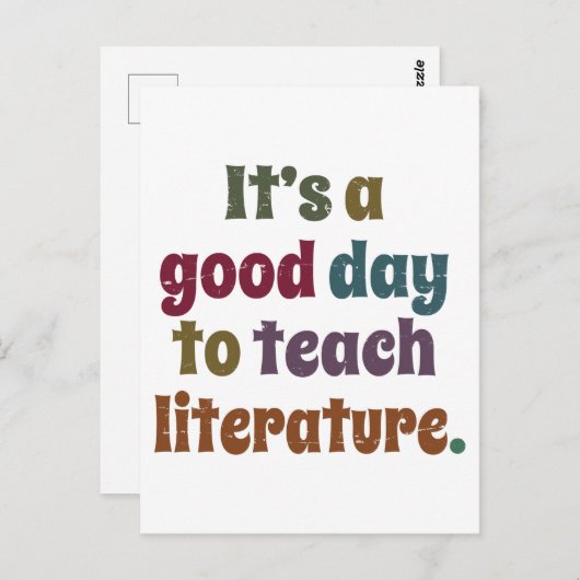 文学の先生の贈り物教えが楽しい日だ ポストカード (正面/裏面)