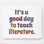 文学の先生の贈り物教えが楽しい日だ マウスパッド (正面)