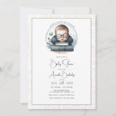 文学をテーマにした本Our Next Chapterベビーシャワー 招待状 (正面)