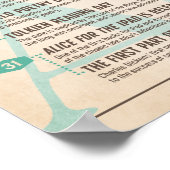 文学カレンダー3月ポスター ポスター (角)