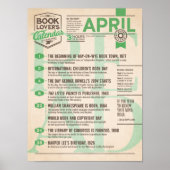 文学カレンダー4月ポスター ポスター (正面)