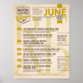 文学カレンダー6月ポスター ポスター (正面)