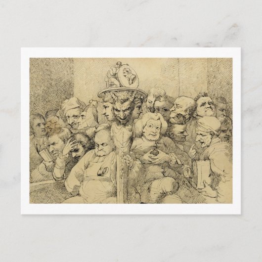 文学キャラクターがメダリオンのまわりにを結成 ポストカード (正面)