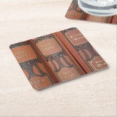 文学コースター スクエアペーパーコースター (アングル)