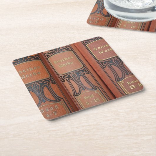 文学コースター スクエアペーパーコースター (アングル)