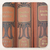 文学コースター スクエアペーパーコースター (正面)