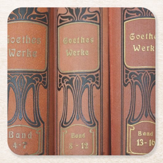 文学コースター スクエアペーパーコースター (正面)