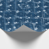 文学スケルトン読ブックのハロウィンスカル ラッピングペーパー (角)