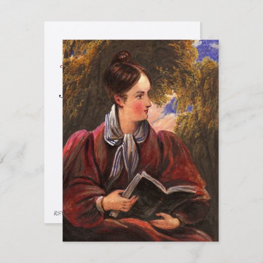 文学レディースブッククラブ招待状ヴィンテージ 招待状 (正面/裏面)