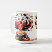 文学上の至福の時 コーヒーマグカップ (正面左)