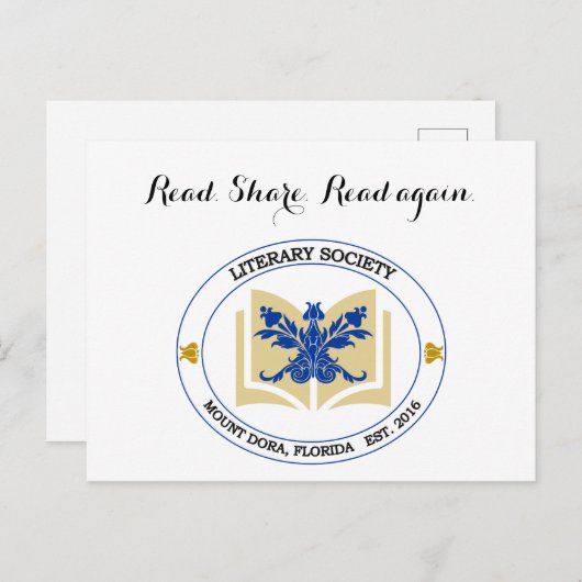 文学会のポストカード ポストカード (正面/裏面)