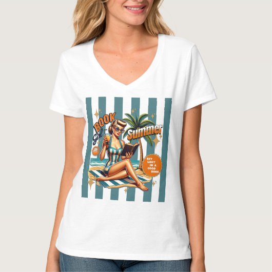 文学少女の夏休みビーチ旅行 Tシャツ (正面)