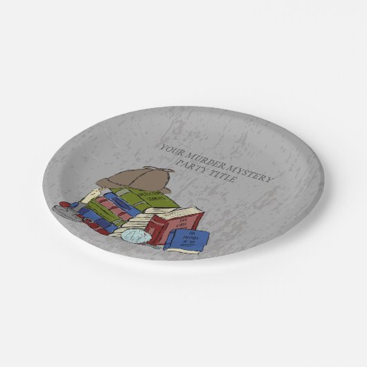 文学殺人ミステリーディナーパーティー ペーパープレート (アングル)