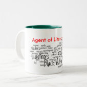 文学的な変更のマグの黒い作家のショーケースの代理店 ツートーンマグカップ (正面左)