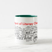 文学的な変更のマグの黒い作家のショーケースの代理店 ツートーンマグカップ (中央)