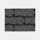 文学的な毛布 フリースブランケット (正面(横))