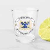 文学的な社会の小グラス ショットグラス (正面)