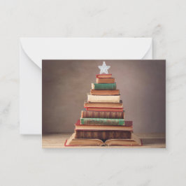 文学的クリスマスツリー ノートカード