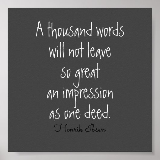 文学的引用文の1000語グレー上のイプセン ポスター (正面)