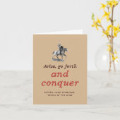 文学詩の卒業を勝ち取る カード (黄色い花)