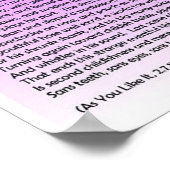 文学,シェイクスピア,世界のステージ ポスター (角)