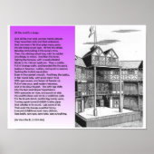 文学，シェイクスピア，世界のステージ ポスター (正面)