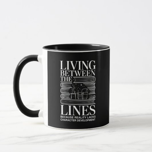 文庫マグカップ「Living Between the Lines」 マグカップ (左)
