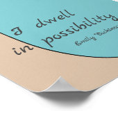 文感動的書ディキンソン引用文モダン ポスター (角)