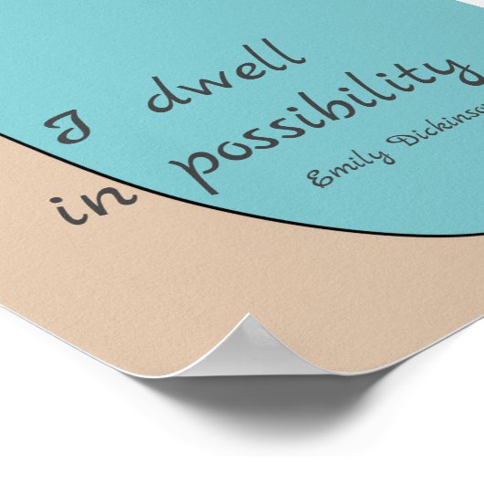 文感動的書ディキンソン引用文モダン ポスター (角)