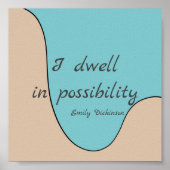 文感動的書ディキンソン引用文モダン ポスター (正面)