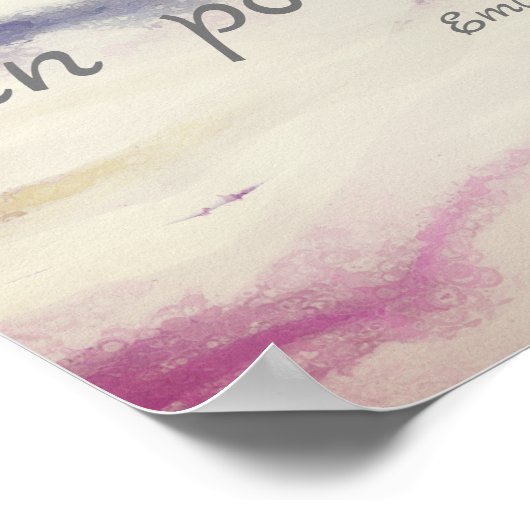 文感動的書ディキンソン引用文水彩画 ポスター (角)