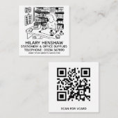 文房具および事務用品 スクエア名刺 (正面/裏面)