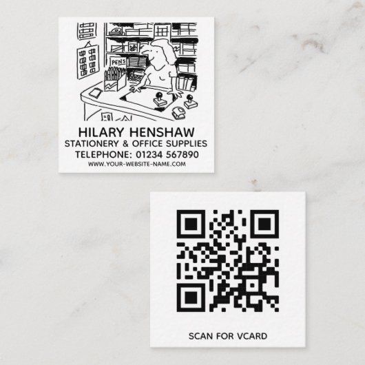 文房具および事務用品 スクエア名刺 (正面/裏面)