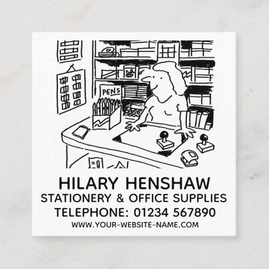 文房具および事務用品 スクエア名刺 (正面)