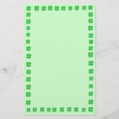 文房具で飾った楽しいシャムロック金ゴールド 便箋 (正面)