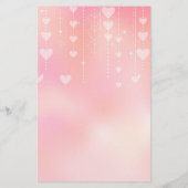 文房具にハートをバレンタインする 便箋 (裏面)