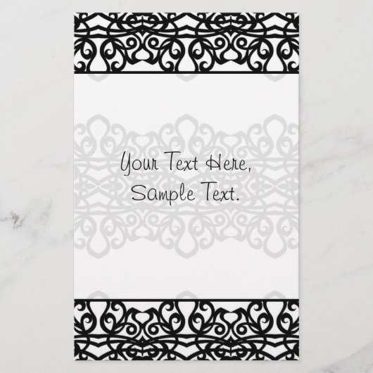 文房具のレースの刺繍のデザイン 便箋 (正面)