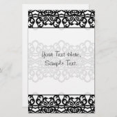 文房具のレースの刺繍のデザイン 便箋 (正面/裏面)