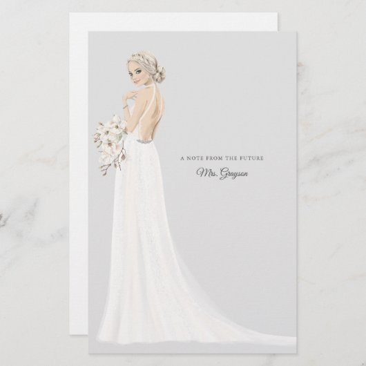 文房具の未来の花嫁さんに感謝 便箋 (正面/裏面)