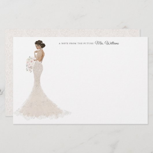 文房具の未来の花嫁さんに感謝 便箋 (正面/裏面)