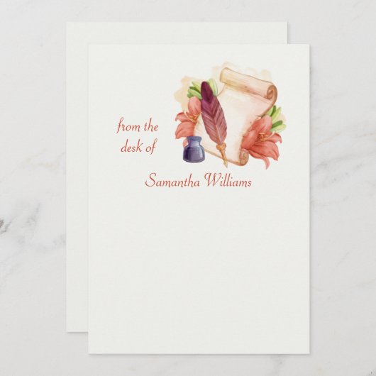 文房具の机かパーソナライズされたら (正面/裏面)