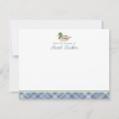 文房具の男の赤ちゃんからマラードアヒル子供部屋 ノートカード (正面)