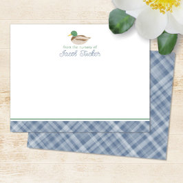 文房具の男の赤ちゃんからマラードアヒル子供部屋 ノートカード