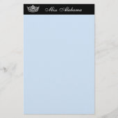 文房具の紙ページェントの王冠及びタイトル 便箋 (正面)