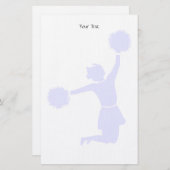 文房具のPomsのチアリーダーのシルエット 便箋 (正面/裏面)