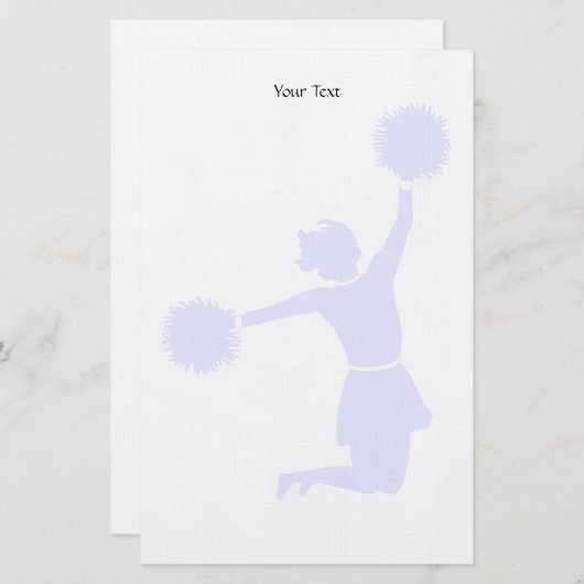 文房具のPomsのチアリーダーのシルエット 便箋 (正面/裏面)